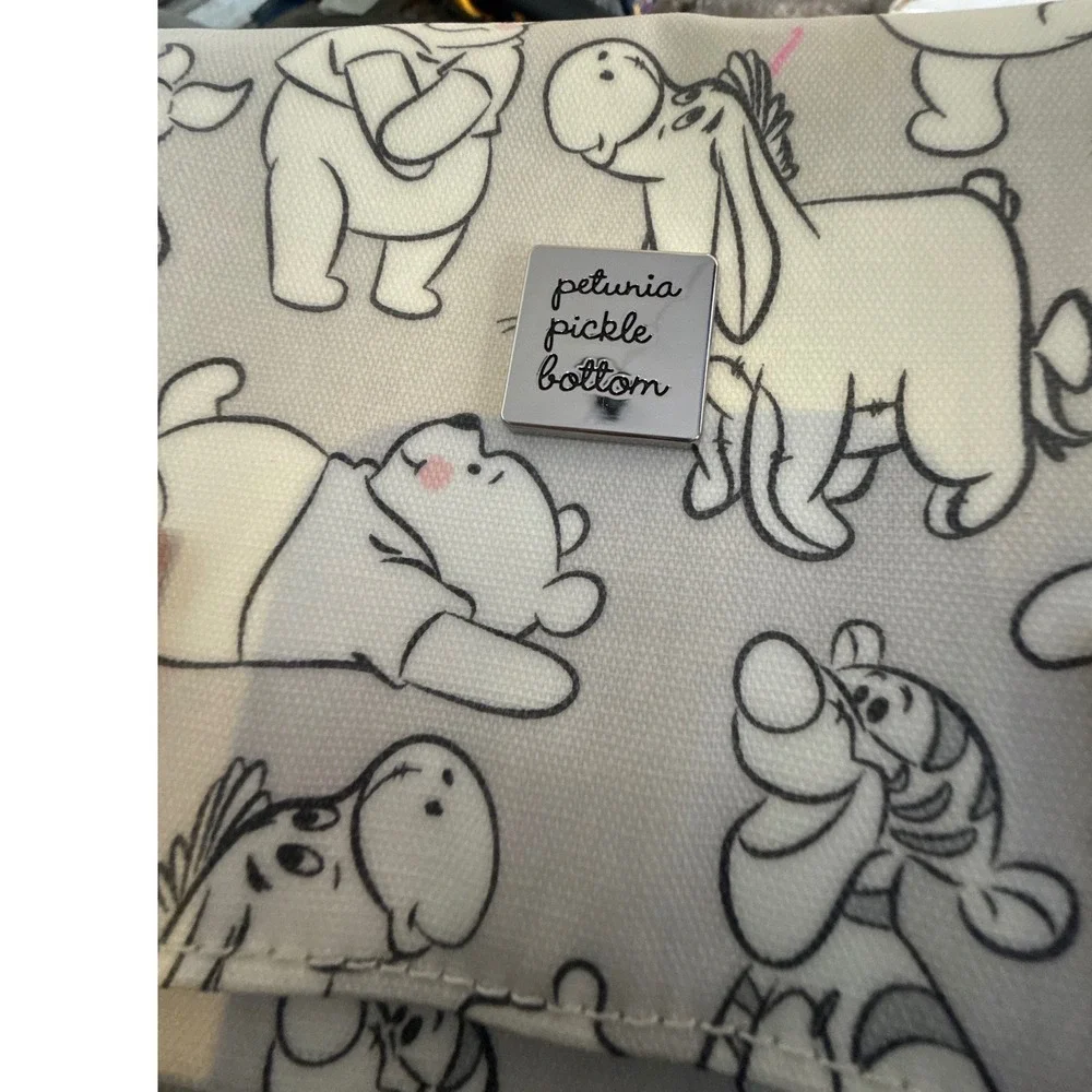 Petunia Pickle Bottom‎ Disney Winnie the Pooh Backpack Sketch Grey Cream 11in